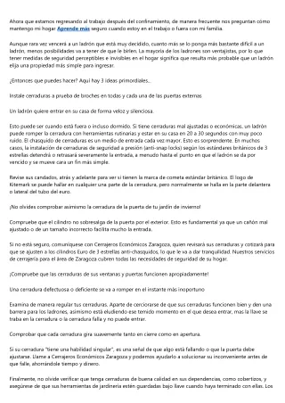 Trucos de Cerrajeros Económicos Zaragoza que debes saber!