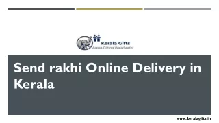 Send rakhi Online Delivery in kerala