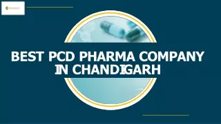 Best PCD Pharma Company in Chandigarh