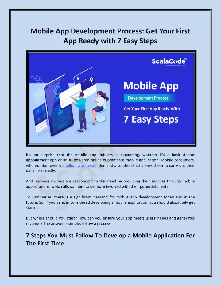 mobile app development process get your first