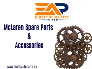 Buy McLaren Spare Parts & Accessories | UK | Exotic Auto Parts
