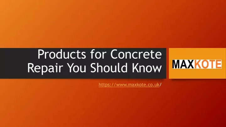 products for concrete repair you should know