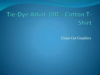 Tie-Dye Adult 100 Cotton T-Shirt