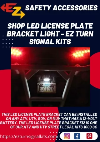 Shop Led License Plate Bracket Light  - EZ Turn Signal Kits