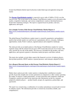 europe cloud robotics market report by business