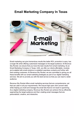 Email Marketing Company In Texas
