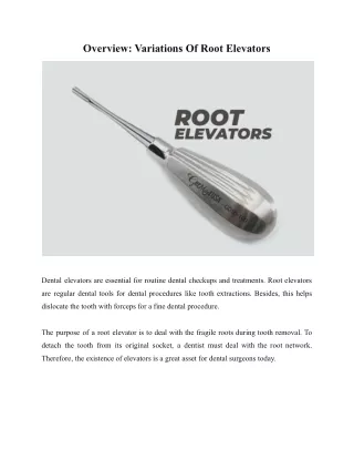 Root elevators .docx