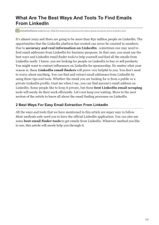 what are the best ways and tools to find emails