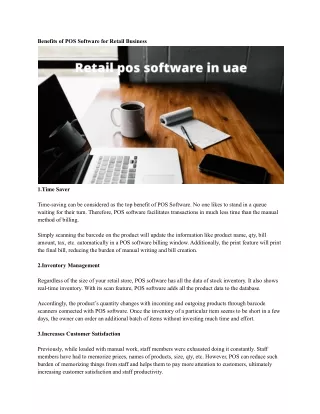 benefits of pos software for retail business