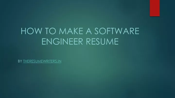 how to make a software engineer resume by theresumewriters in