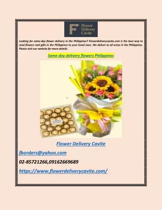 Same Day Delivery Flowers Philippines  Flowerdeliverycavite.com