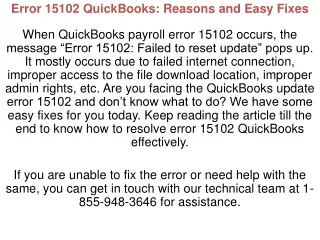 error 15102 quickbooks reasons and easy fixes