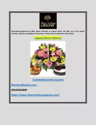 Laguna Flower Delivery  Flowerdeliverylaguna.com