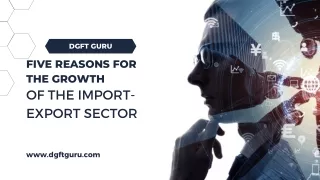 Which are the five Reasons for the growth of the import-export sector