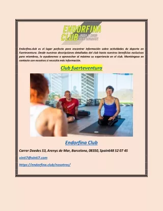 Fuerteventura Club  Endorfina.club