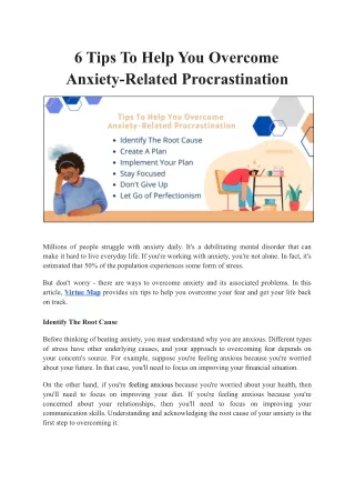 6 tips to help you overcome anxiety related