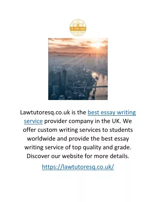 Best Essay Writing Service | Lawtutoresq.co.uk