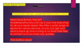 ipad battery repair mobilerepairfactory com au