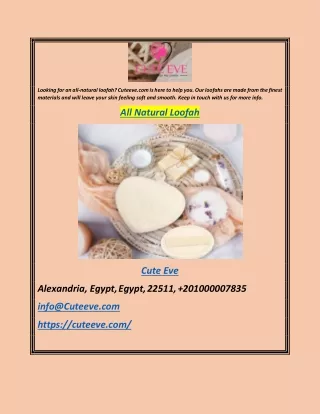 All Natural Loofah  Cuteeve.com