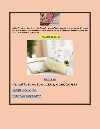 Flat Loofah Sponge  Cuteeve.com