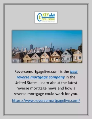 Best Reverse Mortgage Company | Reversemortgagelive.com