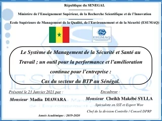 r publique du senegal minist re de l enseignement