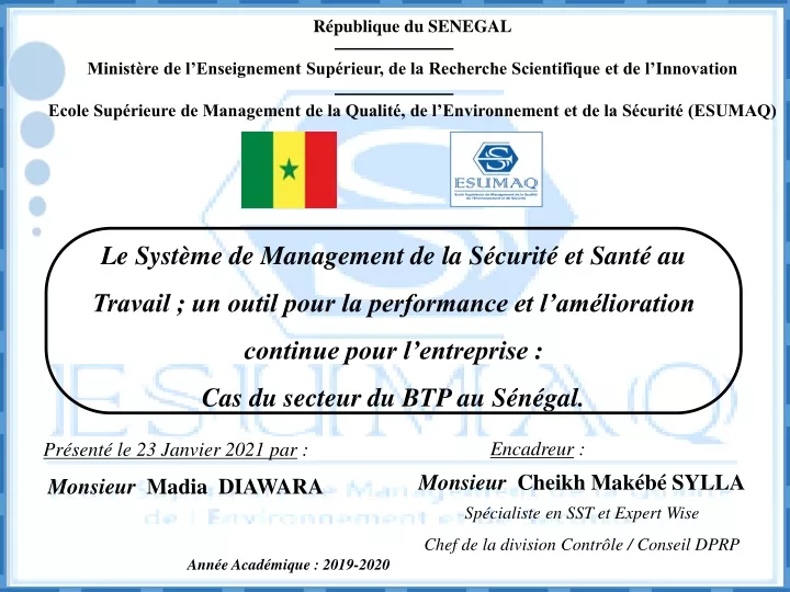 r publique du senegal minist re de l enseignement