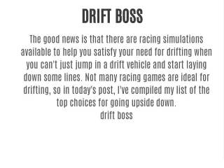 drift boss