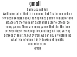 gmail game against sim