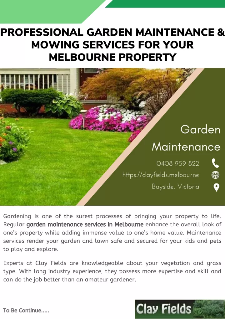 professional garden maintenance mowing services
