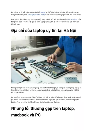 sửa laptop tại Hà Nội