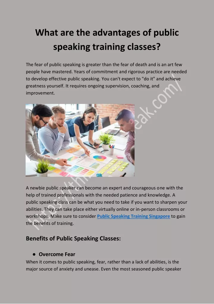 what are the advantages of public speaking