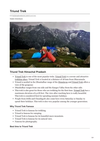 triund trek