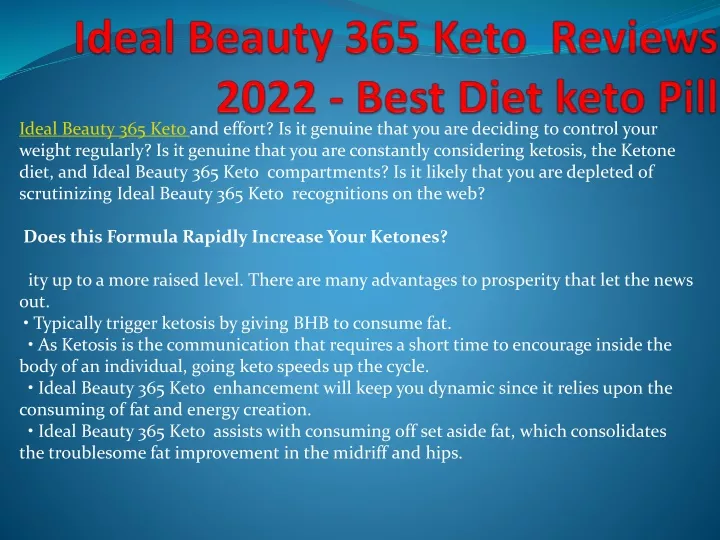 ideal beauty 365 keto reviews 2022 best diet keto pill