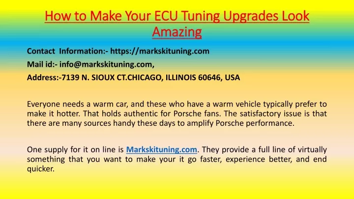 how to make your ecu tuning upgrades look amazing