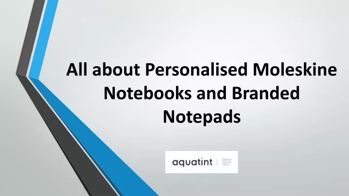 all about personalised moleskine notebooks and branded notepads