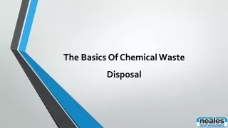 The Basics Of Chemical Waste Disposal