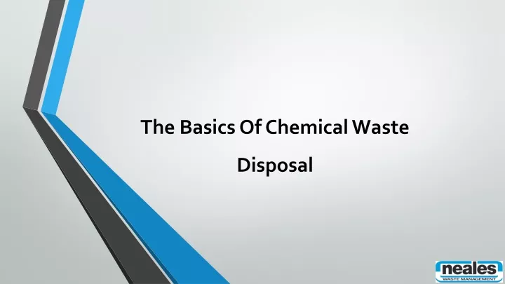 the basics of chemical waste disposal