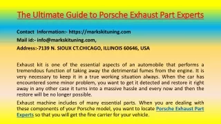 the ultimate guide to porsche exhaust part experts