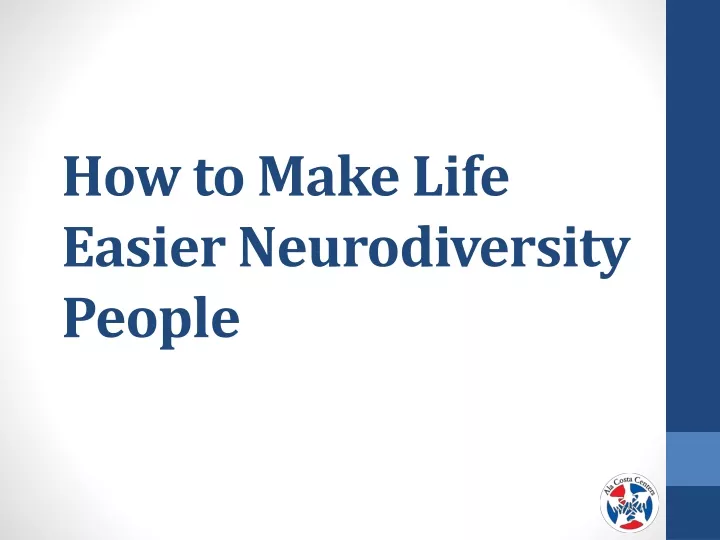 how to make life easier neurodiversity people