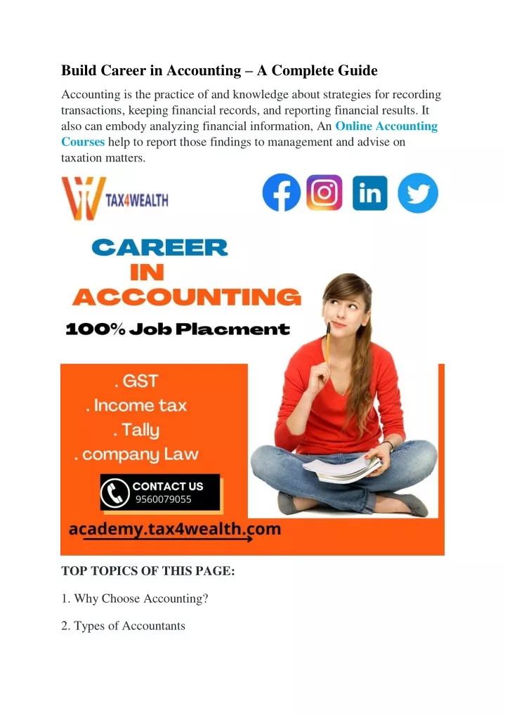 build career in accounting a complete guide