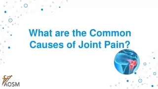 what are the common causes of joint pain