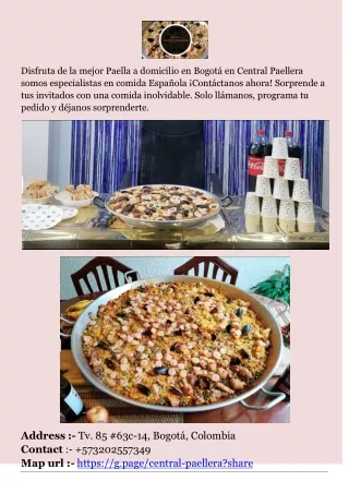 disfruta de la mejor paella a domicilio en bogot