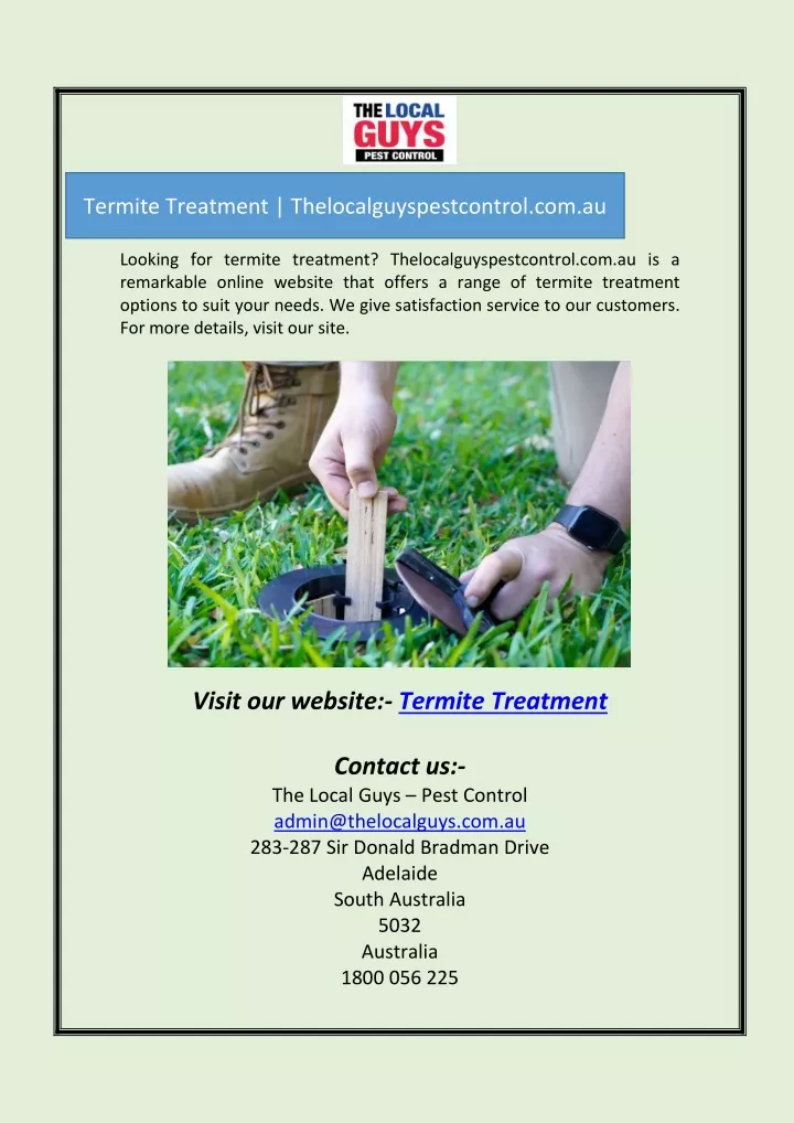 termite treatment thelocalguyspestcontrol com au