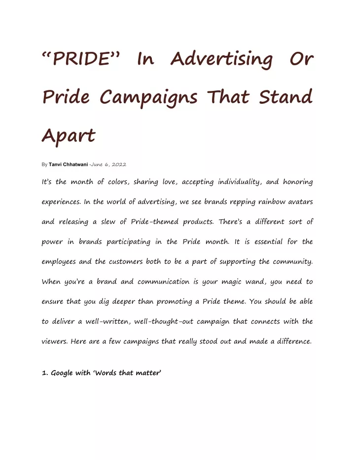 pride pride campaigns that stand apart