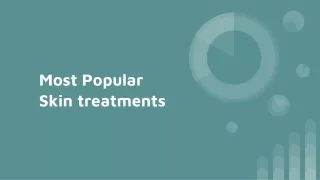 Most Popular Skin treatments