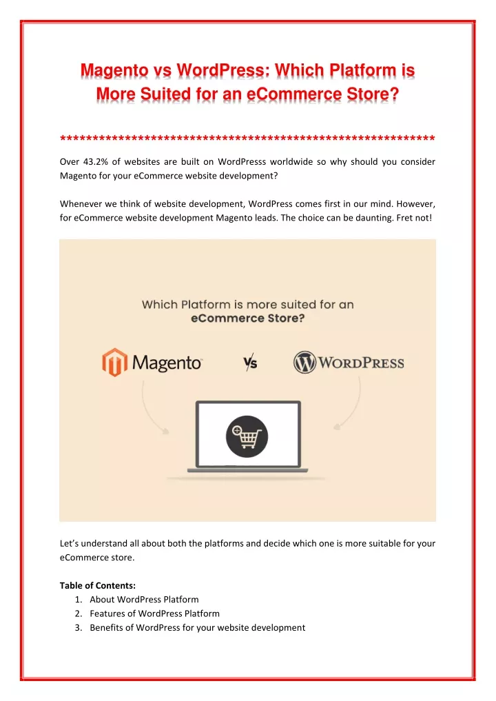 magento vs wordpress which platform is more