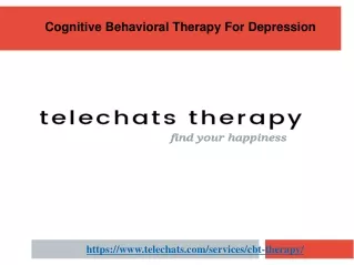 Cognitive Behavioral Therapy For Depression