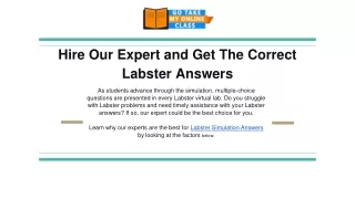 Hire Our Expert and Get The Correct Labster Answers