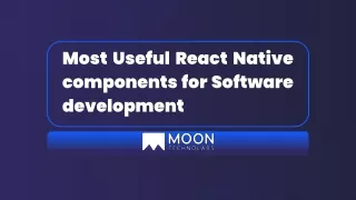 most useful react native components for software